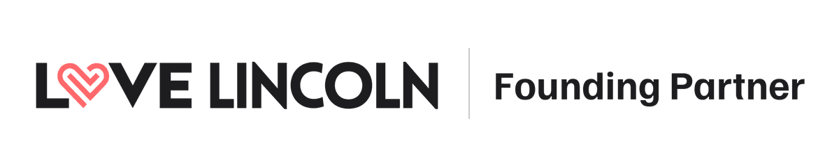 The Founding Partner badge: the LoveLincoln logo beside the words Founding Partner.